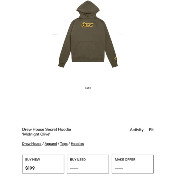 DREW House Secret Hoodie Unisex Medium - Picture 10 of 10